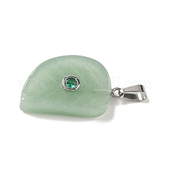 Pendentifs sculptés en aventurine verte naturelle&nbsp;G-P599-04P-10