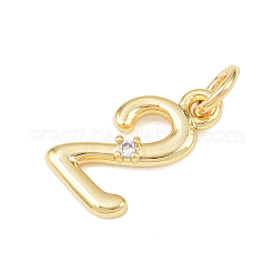 Ciondoli in ottone zirconi chiari micro pavé&nbsp;KK-P339-27G-02