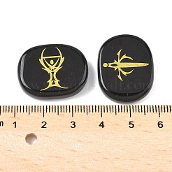 4 шт. 4 стиля украшения из натурального обсидиана G-F786-02C-07