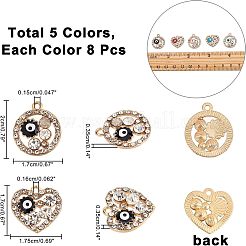 40 шт. 10 подвески из эмалированного сплава в стиле стойки&nbsp;ENAM-NB0001-65