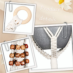 Вешалки для растений макраме из хлопка&nbsp;AJEW-WH20072-57B