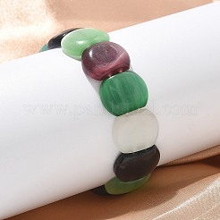 Pulseras elásticas de cuentas hechas a mano con lampwork para hombres y mujeres&nbsp;BJEW-G738-01A-06