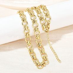 Ожерелья из цепочек с кольцами из нержавеющей стали 304 NJEW-H072-02B-G