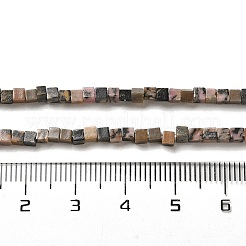 Природные родонит бисер нитей G-B064-A31