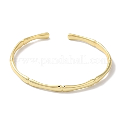 Латунные браслеты с открытыми манжетами для женщин BJEW-C070-05G