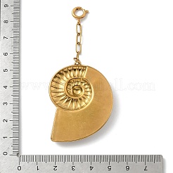 Подвесные украшения из акрила и нержавеющей стали 304 в форме ракушки&nbsp;STAS-K308-09G