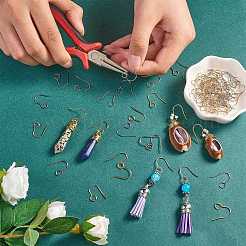 316ステンレススチール製低刺激性フレンチピアスフック100個。  フラットピアスフック  耳ワイヤー  水平ループ付き  ローズゴールド  18mm  穴：4.6mm  20ゲージ  ピン：0.7mm&nbsp;JX137C