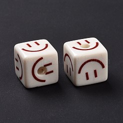 Непрозрачные печатные бусы акриловые MACR-C007-01L