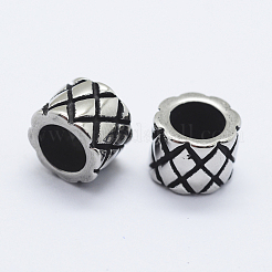 Европейские бусины из хирургической нержавеющей стали 316 STAS-O102-01AS