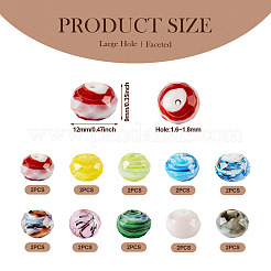 Perline fatte a mano a lume 20pz 10 colori&nbsp;LAMP-TA0001-21