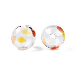 Прозрачные бусины из дутого стекла ручной работы GLAA-T012-17B