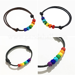 Création de bracelets en corde de polyester ciré coréen&nbsp;AJEW-PH0017-72