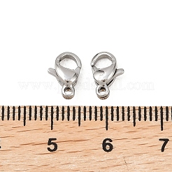 変色しにくい316サージカルステンレススチール製ロブスタークロウ留め金  ステンレス鋼色  9x6x3mm  穴：1mm&nbsp;316-XX01