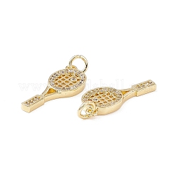 Латунные микропаве прозрачные подвески с фианитом&nbsp;KK-E068-VB143