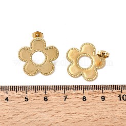 Ohrstecker mit Blumenmotiv aus 304 Edelstahl&nbsp;LS-EJEW-F398-02G