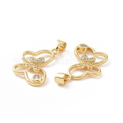 Латунные микро проложить кубического циркония подвески&nbsp;ZIRC-P106-12G