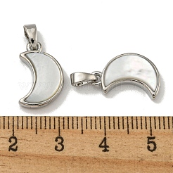 Gestell aus Messing mit natürlichen weißen Muschelanhängern&nbsp;LS-KK-U025-06P-01