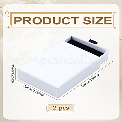 2 шт. картонные бумажные ящики для ювелирных изделий&nbsp;CON-LP0001-46A