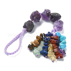 Наггетс натуральный аметист кулон украшения HJEW-JM00992-02