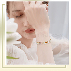 4 нити гальванизированных натуральных пресноводных ракушек&nbsp;SHEL-SC0001-78