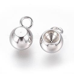 Pendentif en acier inoxydable 201 résistant au ternissement avec monture en strass&nbsp;STAS-F222-017-C