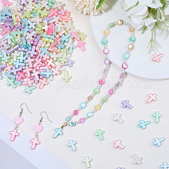 200шт гальванические непрозрачные акриловые бусины&nbsp;OACR-BM0001-01