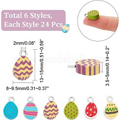 144 Stück handgemachte Charms aus Polymerton im 6 Stil&nbsp;CLAY-CA0001-25