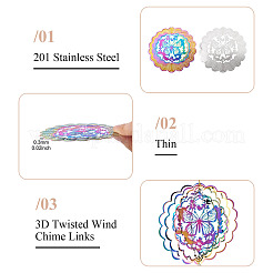 2 pz 2 colori 201 connettori/ciondoli in acciaio inossidabile&nbsp;STAS-TA0005-57