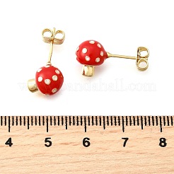 Серьги-гвоздики из латуни&nbsp;EJEW-F372-01B-G