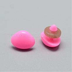 クラフト用品プラスチック人形の鼻パーツ  安全鼻  パールピンク  13x18mm  ピン：6mm&nbsp;KY-R072-07C