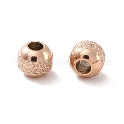 Placcatura ionica (ip) perle in acciaio inossidabile 304 testurizzate&nbsp;STAS-P306-01A-RG