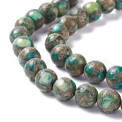 Fili di pirite naturale e perline di vesuvianite&nbsp;G-K317-A24