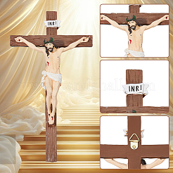 Harz Kreuz Kreuzigung Statue Figuren Ornamente&nbsp;DJEW-WH0016-51