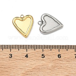 100 Stück 2 Farben 304 Edelstahl Anhänger Cabochon Fassungen für Emaille&nbsp;STAS-CC0001-13