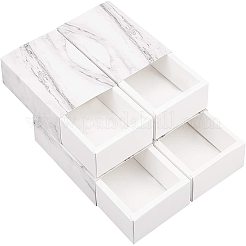 Бумажные ящики с мраморным узором CON-WH0071-06C