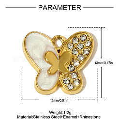 Подвески из нержавеющей стали 304 с эмалью&nbsp;STAS-OY005-38G