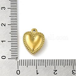316サージカルステンレスペンダント  ハートチャーム  18KGP本金メッキ  15x12x4mm  穴：1.5mm&nbsp;STAS-H189-01A-G