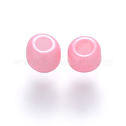 6/0 perles de rocaille rondes en verre de peinture de cuisson&nbsp;SEED-S036-01C-04