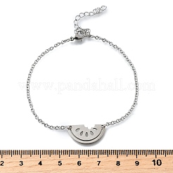 Забавные браслеты из нержавеющей стали 201 в форме арбуза BJEW-B128-01P