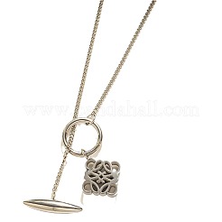 Полые ромбы из нержавеющей стали 304 подвеска лариат ожерелья для женщин FS-WGA3C6C-02