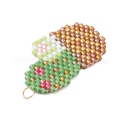 5 шт. подвески в виде кактусов из стеклянных бусин в двух стилях PALLOY-MZ00937