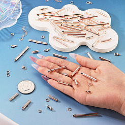 560 pz 10 stili di scorrimento in ferro sui tubi di chiusura terminali&nbsp;DIY-TA0015-90