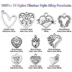 100шт 10 стиля подвески из сплава в тибетском стиле&nbsp;TIBEP-CJ0002-64