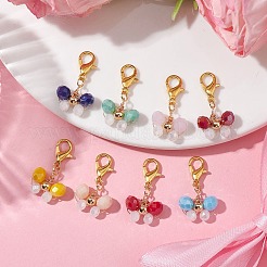 Подвесные украшения из сплава стекла&nbsp;HJEW-JM01857-01