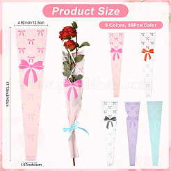 Manches transparentes imprimées nœud papillon et fleurs coniques&nbsp;ABAG-FZC0002-001F