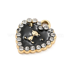 Подвески с эмалью из золотого сплава с УФ-покрытием PALLOY-D026-03G-02