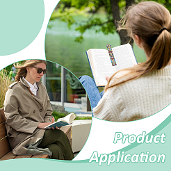 5 шт. прямоугольной формы деревянные закладки из фанеры тополя&nbsp;AJEW-UN0002-47A