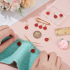 10 шт. эмалированный сплав № 0~9 подвесной маркер для фиксации стежков JEWB-BC00002