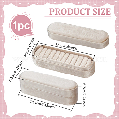 Бархатные коробки для хранения колец и украшений&nbsp;CON-WH0115-11B