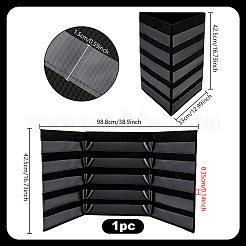 折りたたみ式布製ステッカーディスプレイスタンド  三角形  ブラック  1.5x33x42.5cm&nbsp;ODIS-WH0025-349